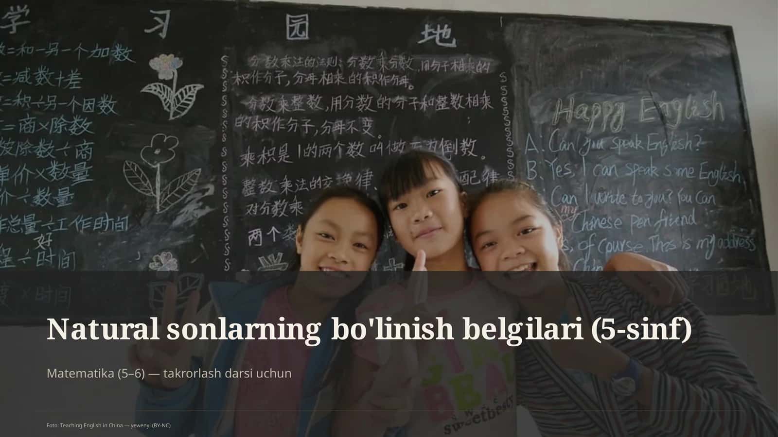 Natural sonlarning bo'linish belgilari (5-sinf) 1