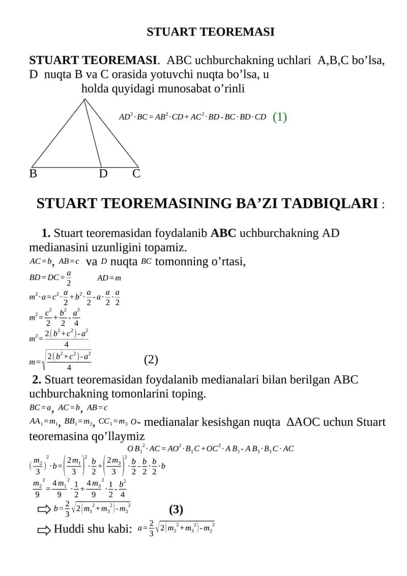 STUART TEOREMASI 1