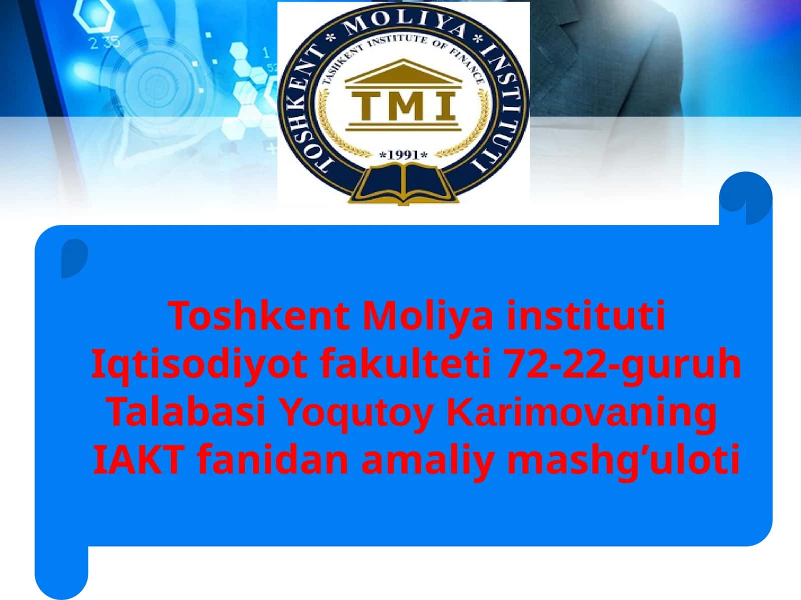 Iqtisodiy Dasturiy Ta'minotning O'rni va Ahamiyati 1