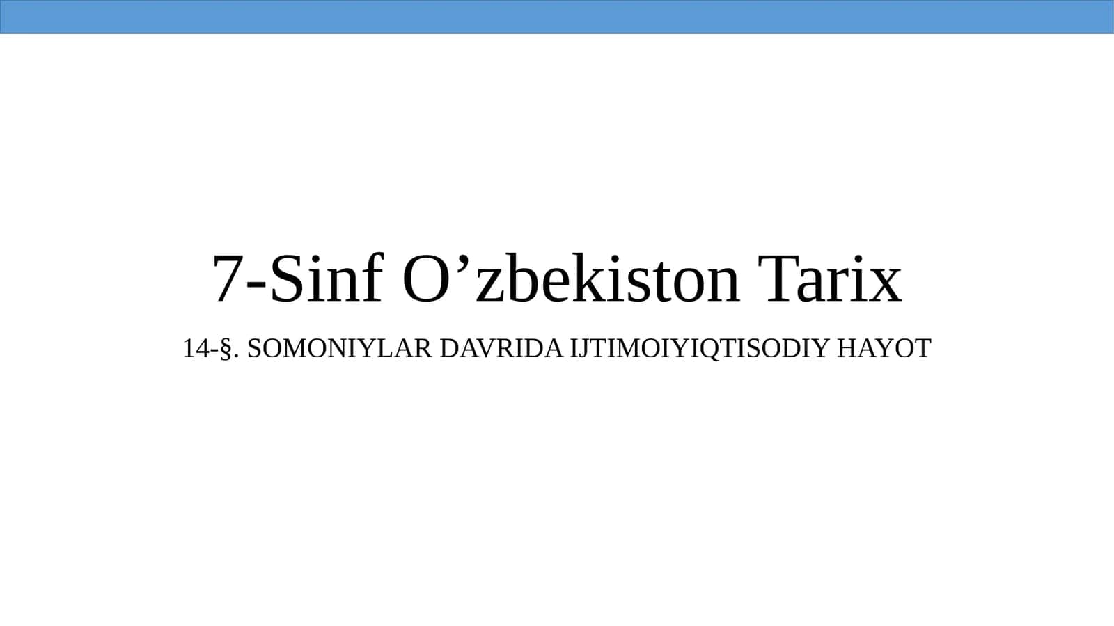 7-Sinf O’zbekiston Tarix 1