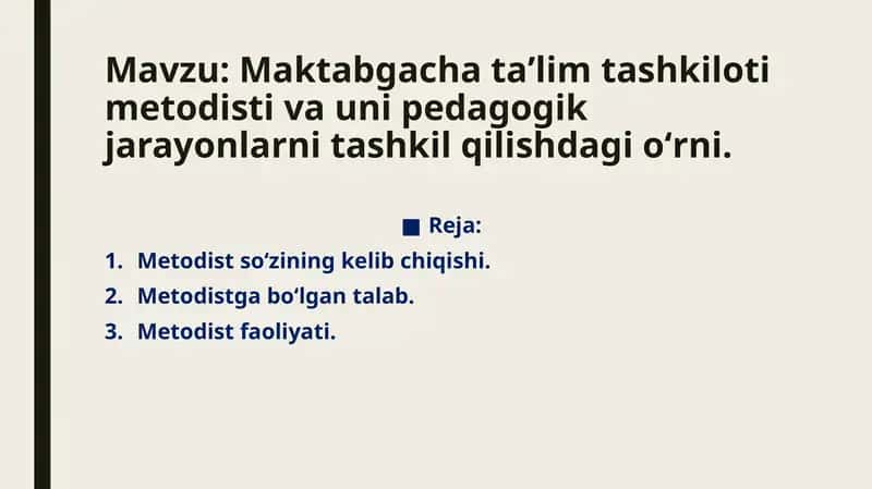 Metodist so'zi tarixi 1