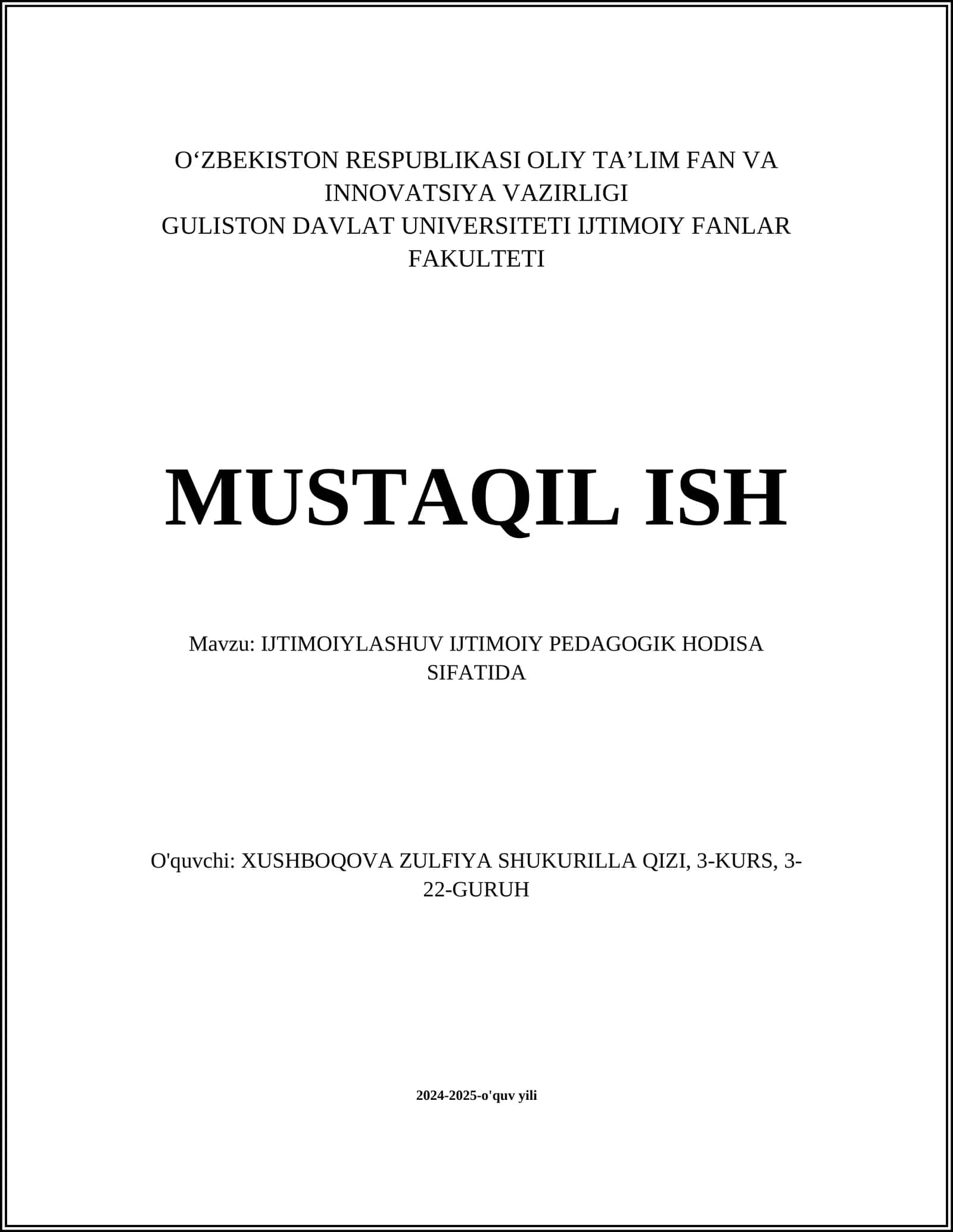 Ijtimoiylashuv Ijtimoiy Pedagogik Hodisa Sifatida 1