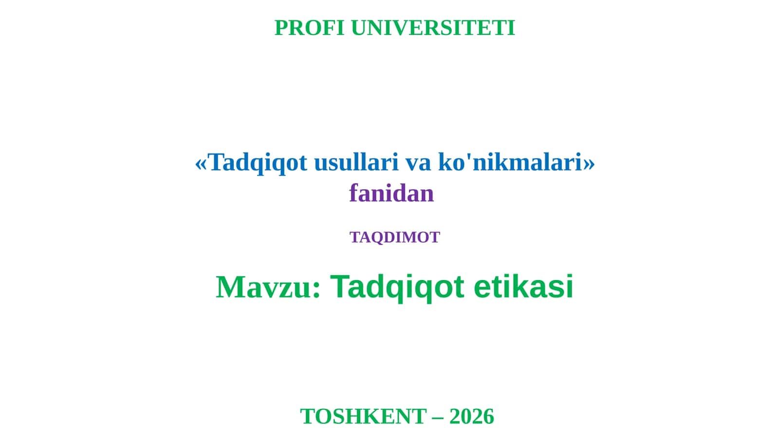 Tadqiqot etikasi 1