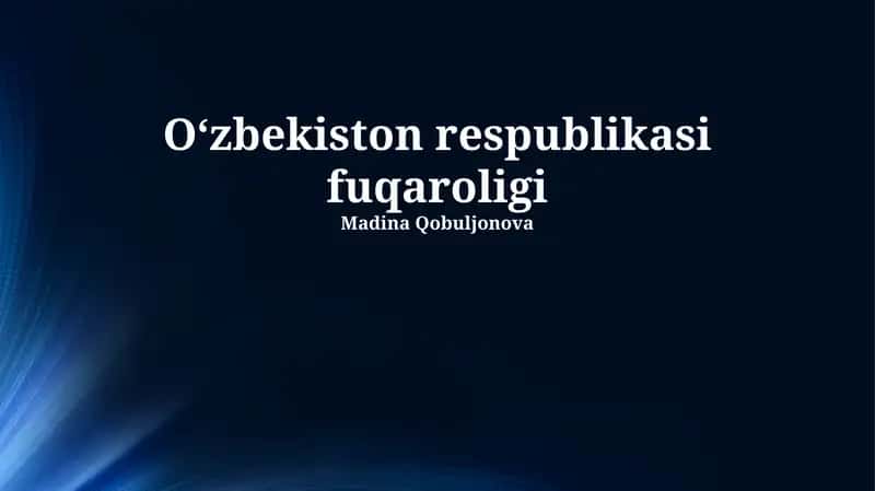 Oʻzbekiston Respublikasi fuqaroligi 1