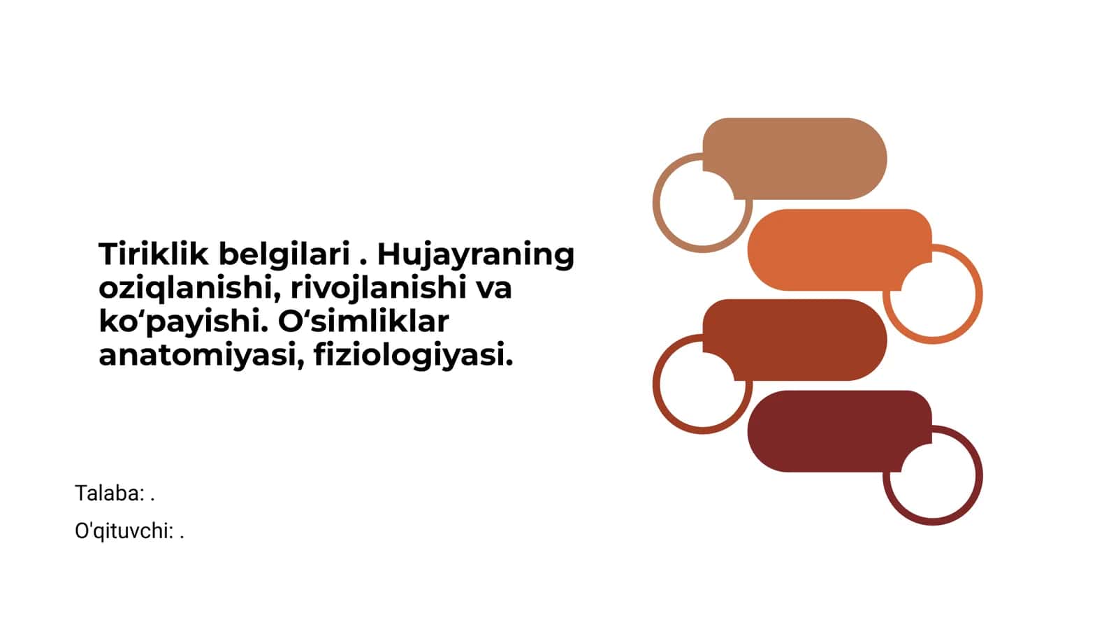 Tiriklik belgilari 1