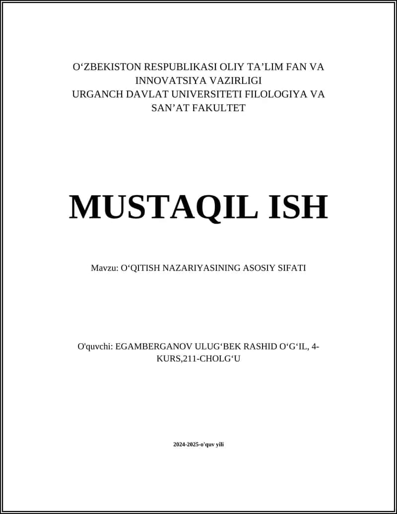 Ta'lim falsafasi 1
