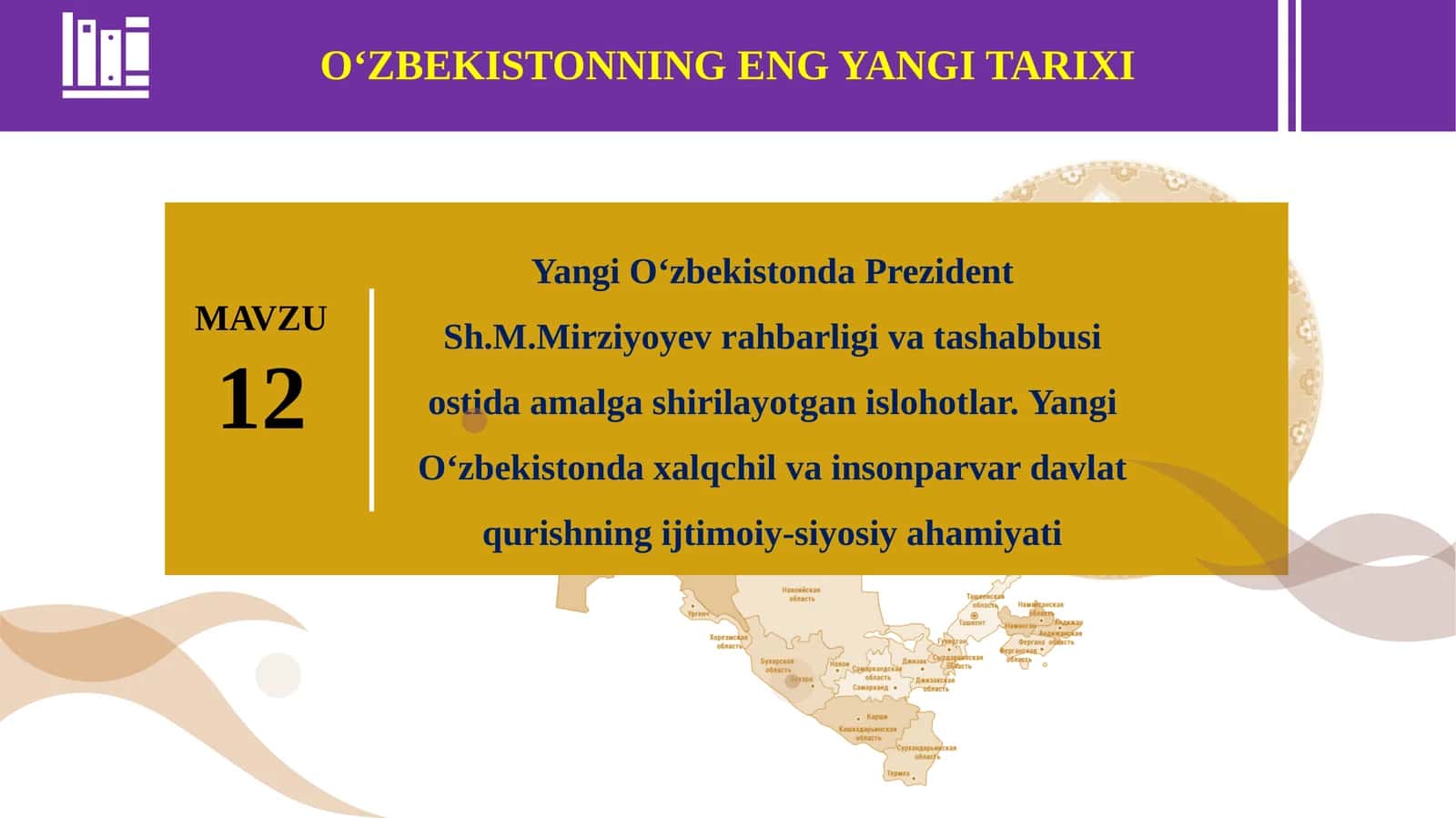 O‘ZBEKISTONNING ENGYANGI TARIXI 1