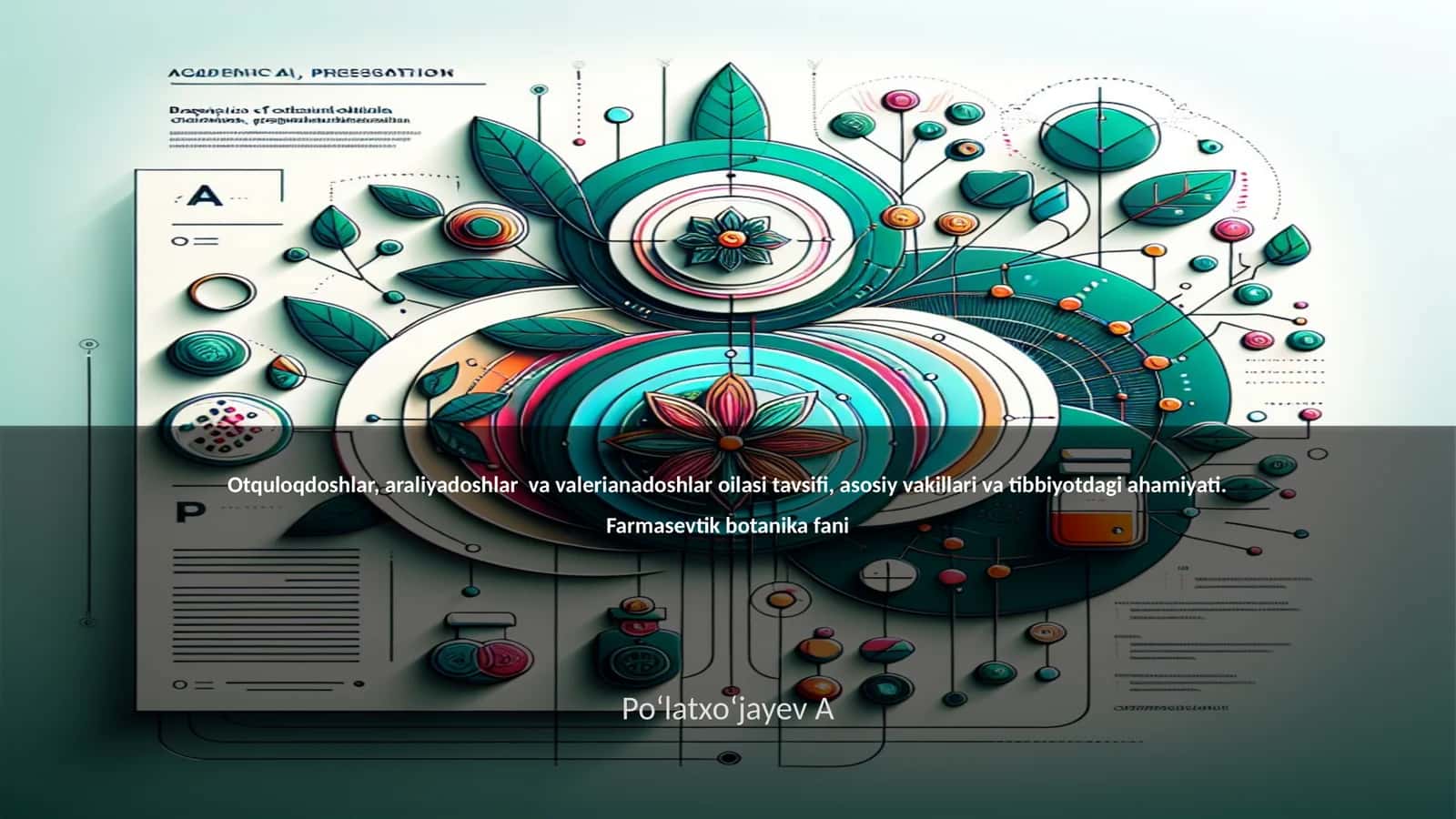 Otquloqdoshlar, araliyadoshlar va valerianadoshlar oilasi tavsifi, asosiy vakillari va tibbiyotdagi ahamiyati. Farmasevtik botanika fani 1