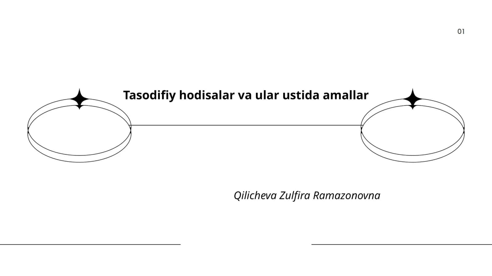 Tasodifiy hodisalar va ular ustida amallar 1