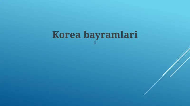Korea bayramlari 1