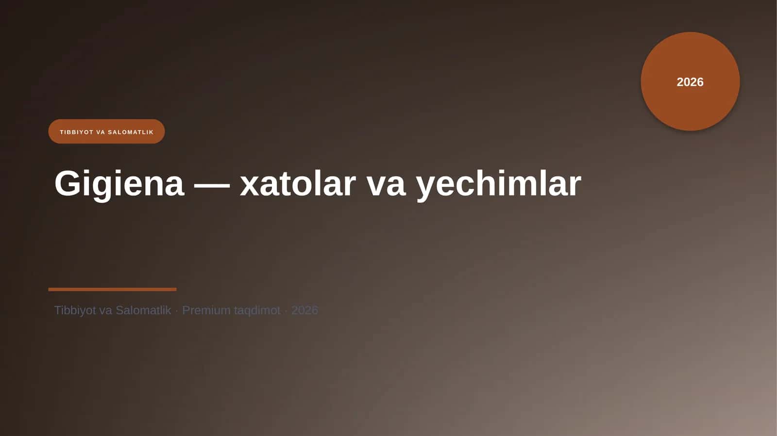 Gigiena — xatolar va yechimlar 1