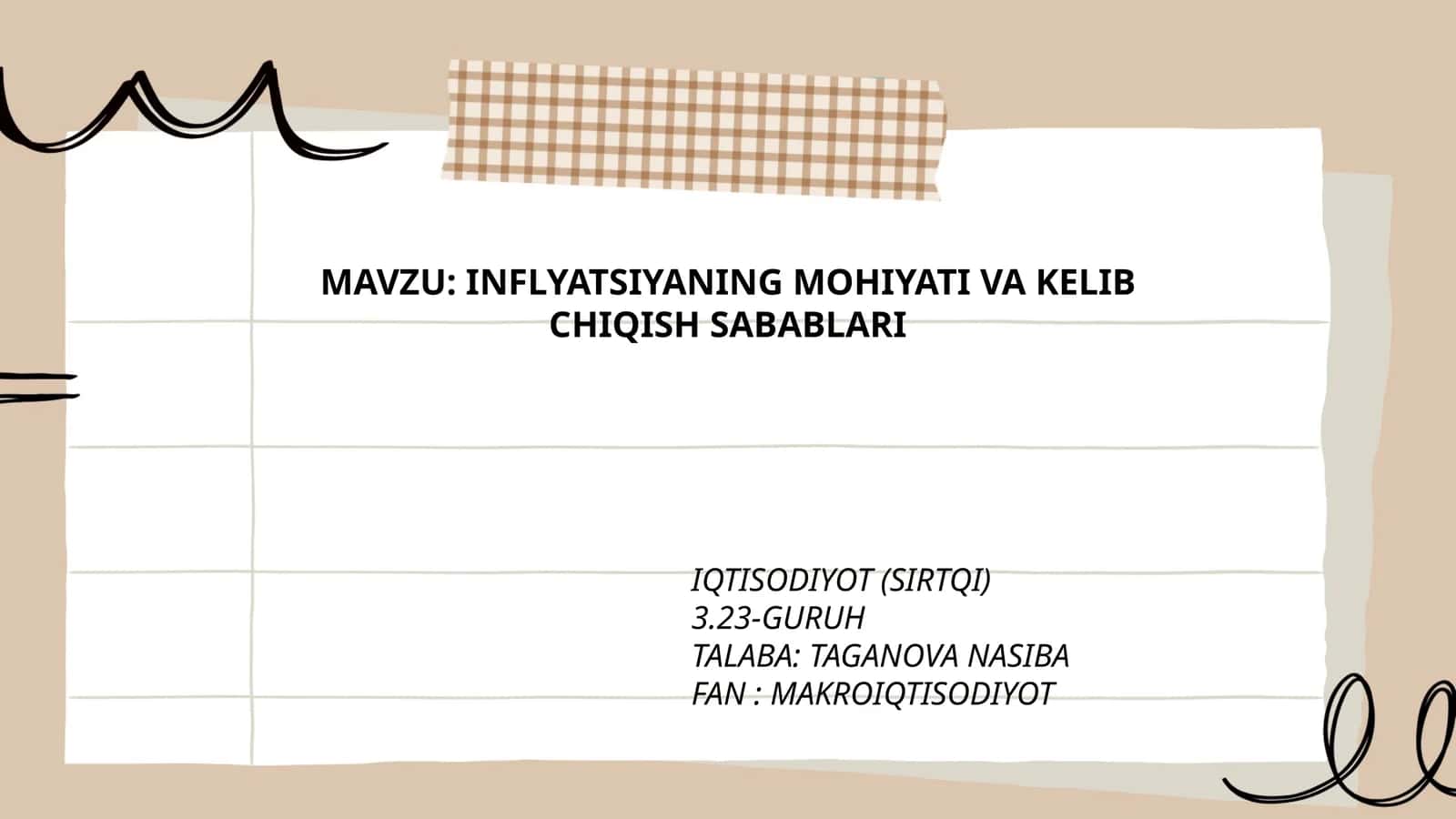 INFLYATSIYANING MOHIYATI VA KELIB CHIQISH SABABLARI 1