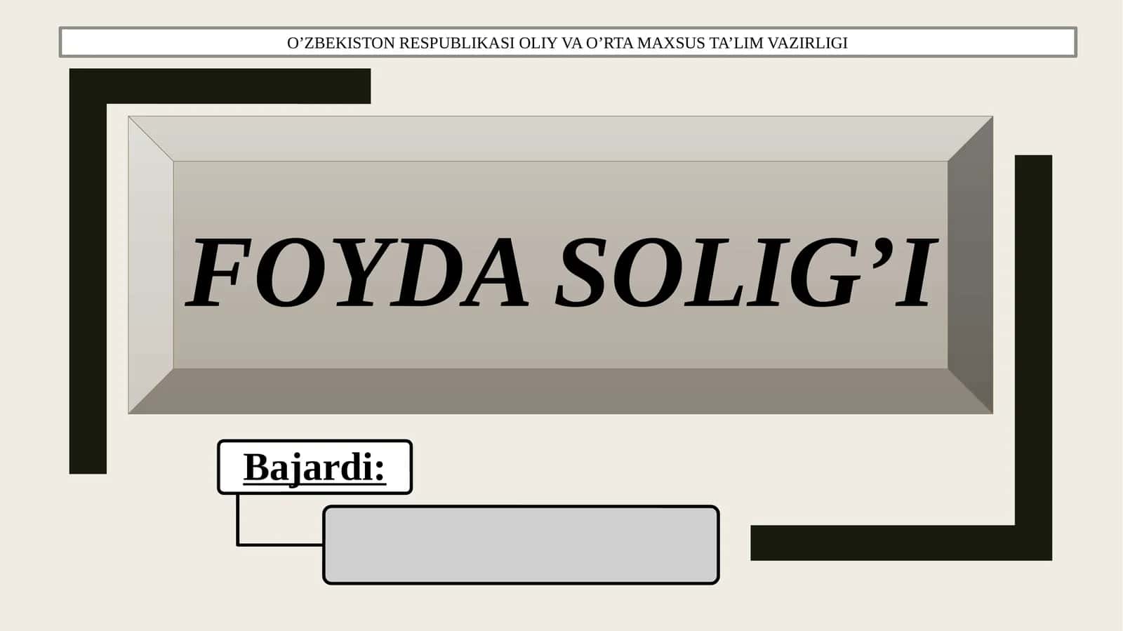 Foyda solig'i 1