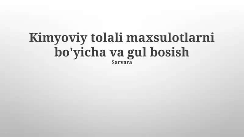 Kimyoviy tolali maxsulotlarni bo'yicha va gul bosish 1