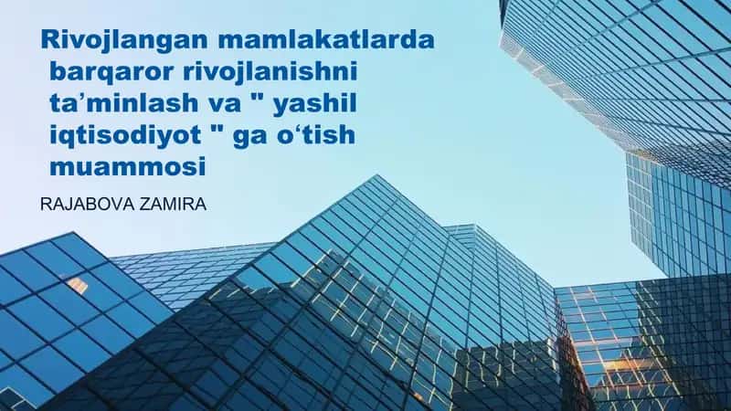 Barqaror rivojlanish: Ta'rif va ahamiyati 1