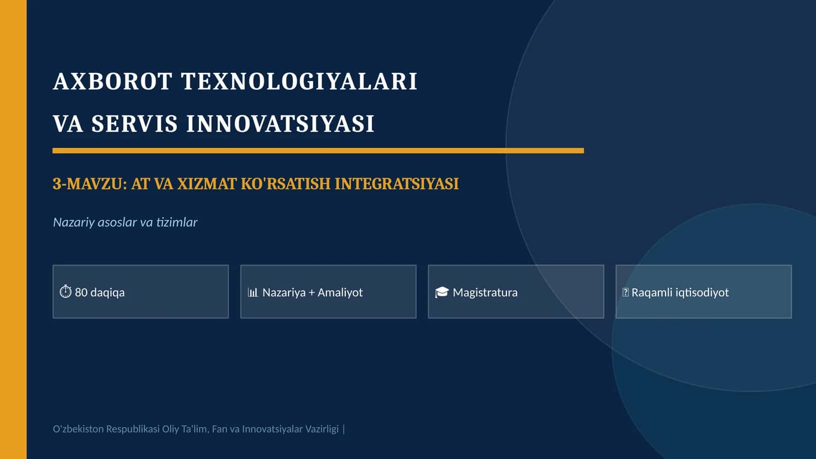 AXBOROT TEXNOLOGIYALARI VA SERVIS INNOVATSIYASI 1