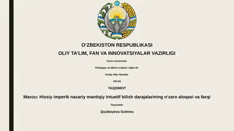 Hissiy imperik nazariy mantiqiy intuetif bilish darajalarining oʻzaro aloqasi va farqi 1