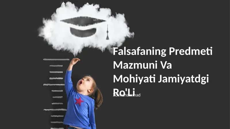 Falsafaning Predmeti Mazmuni Va Mohiyati Jamiyatdgi Ro'Li 1