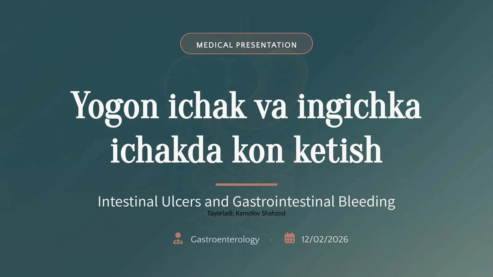 Yogʻon ichak va ingichka ichakdan qon ketishi 1