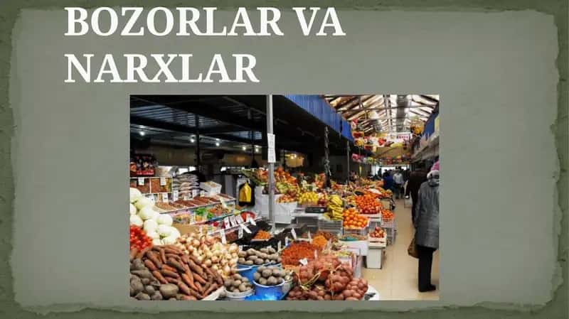 BOZORLAR VA NARXLAR 1