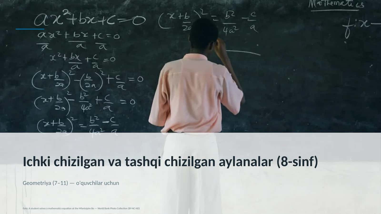 Ichki chizilgan va tashqi chizilgan aylanalar (8-sinf) 1