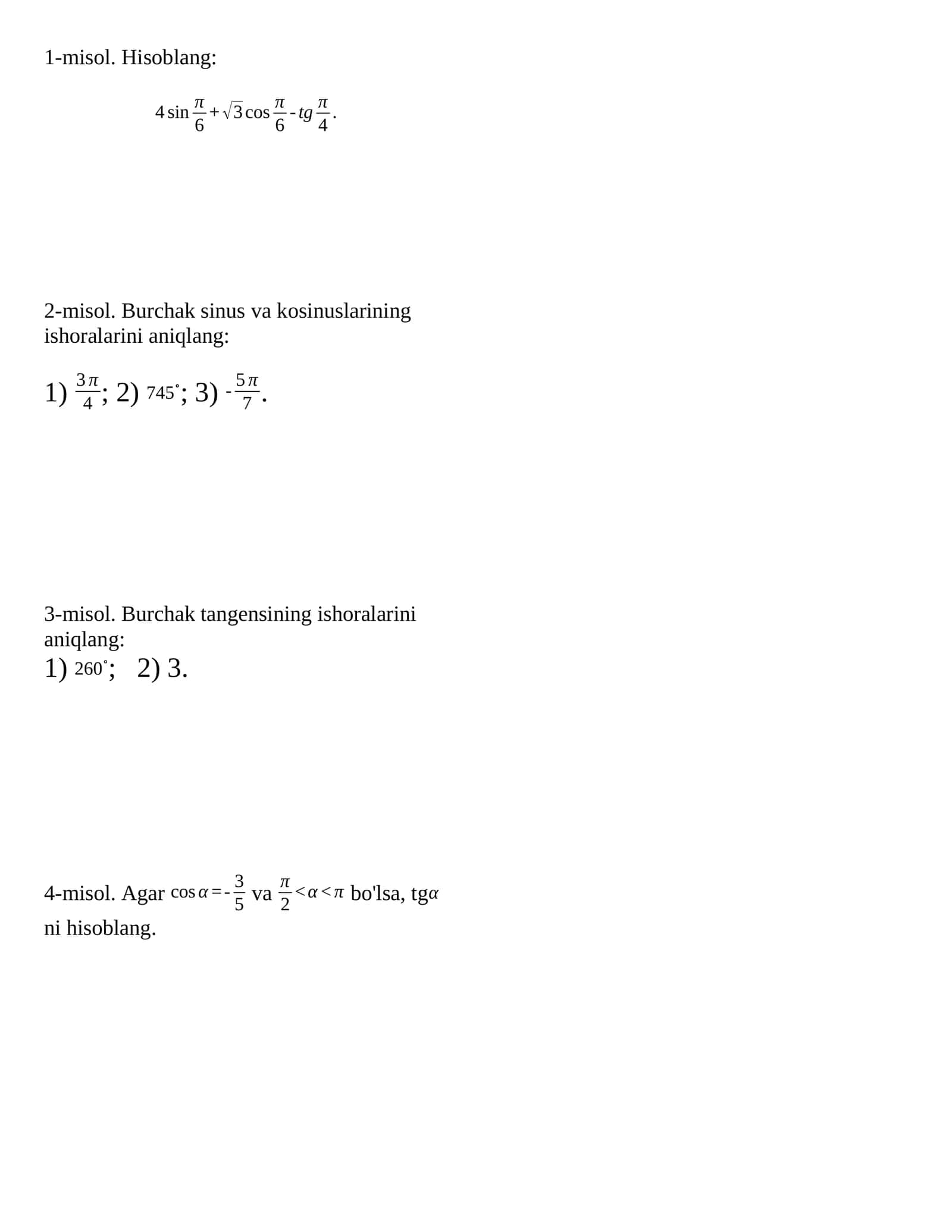 Qo'shish formulalari 1