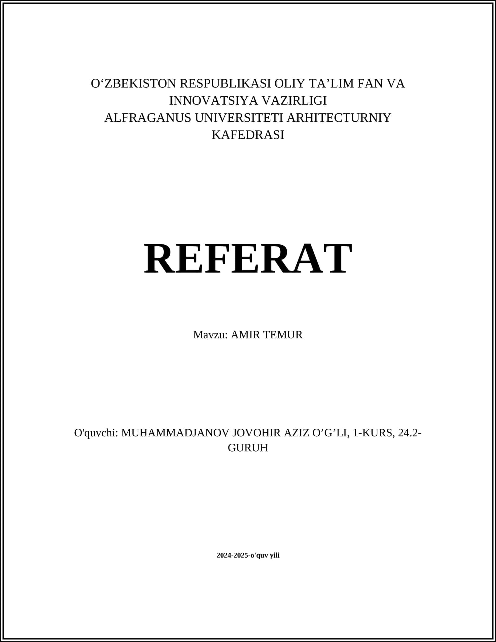 AMIR TEMUR 1