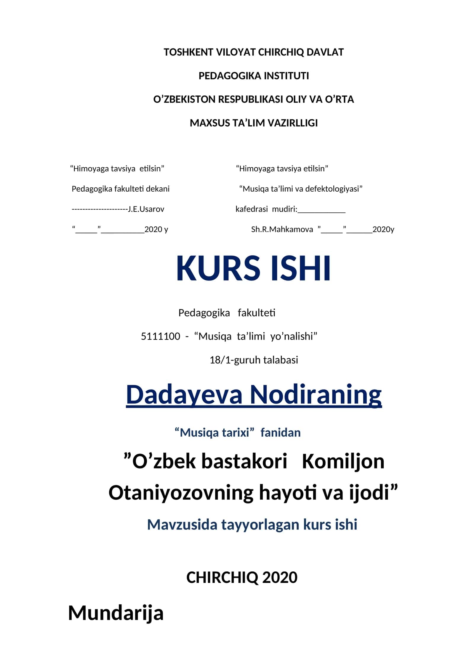 O’zbek bastakori Komiljon Otaniyozovning hayoti va ijodi 1