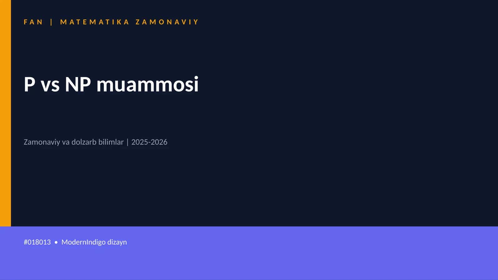 P vs NP muammosi 1