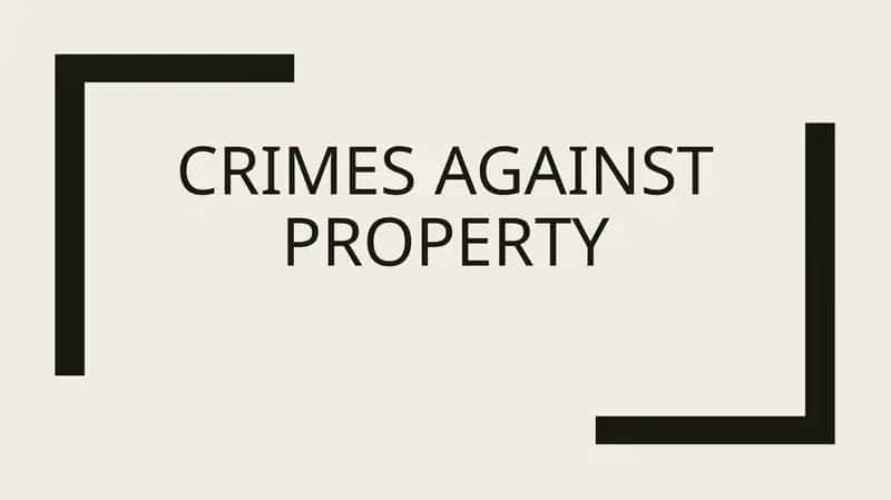 Crimes against property 1
