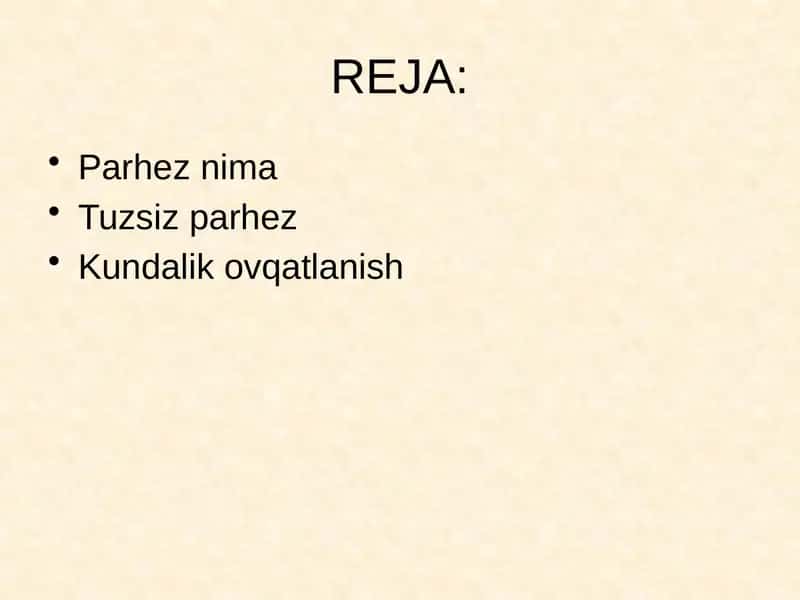 Parhez nima 1