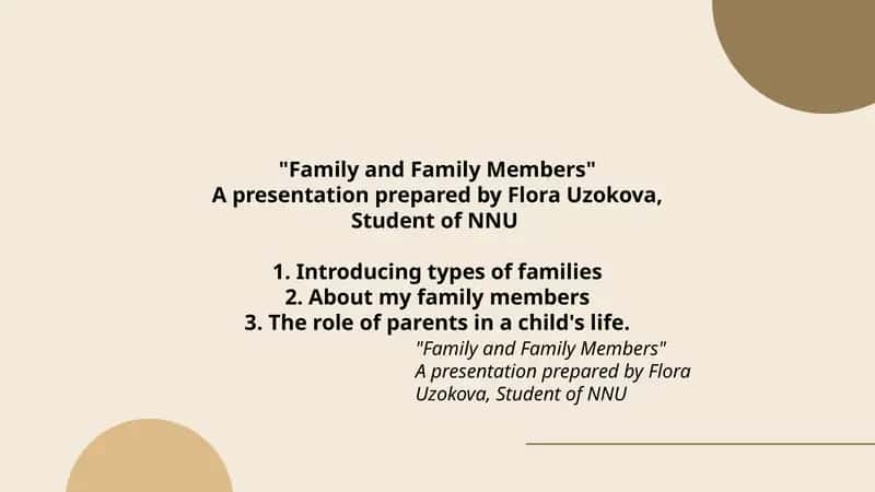 Family and Family Members 1