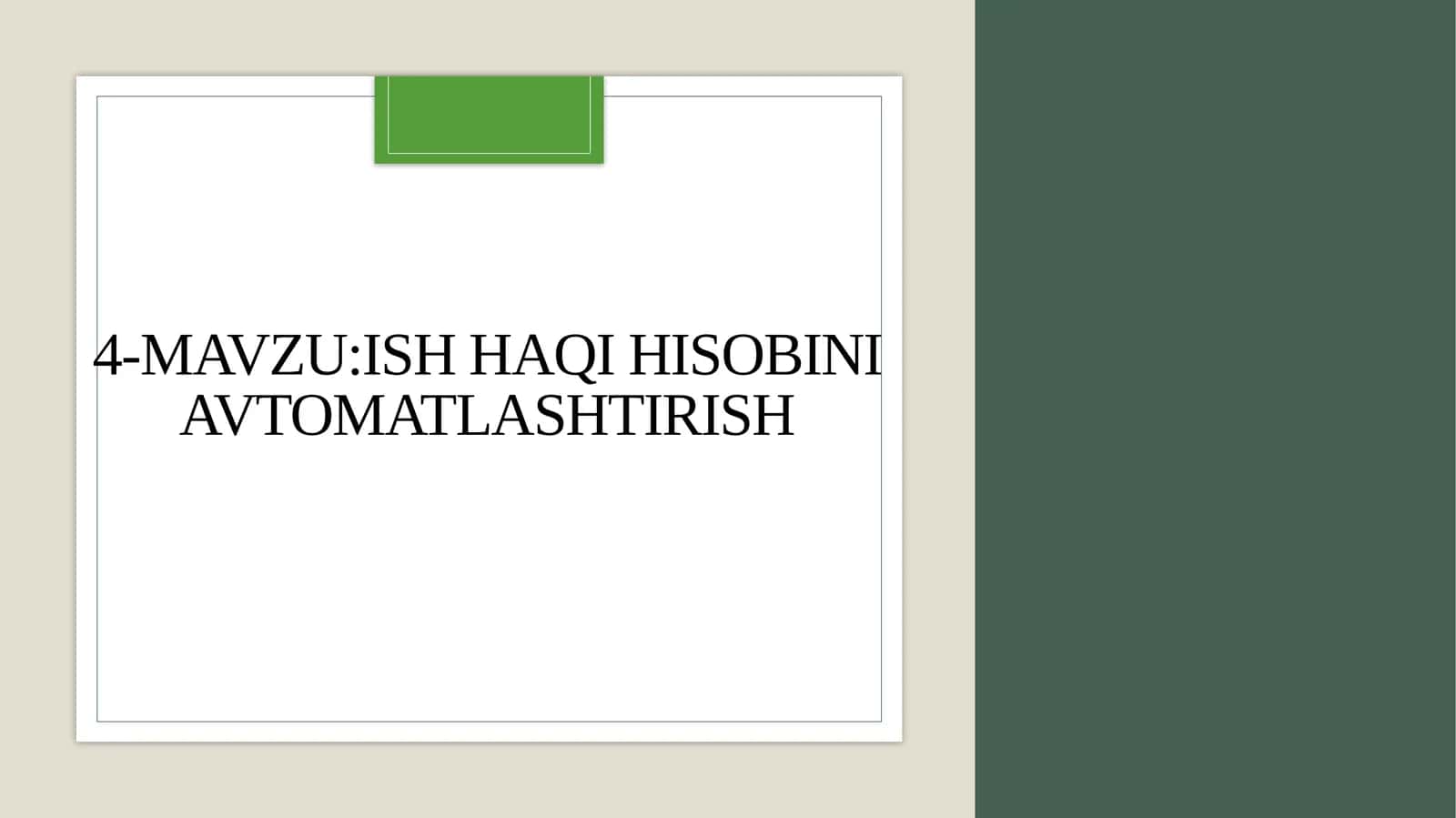 ish haqi hisobini avtomatlashtirish 1