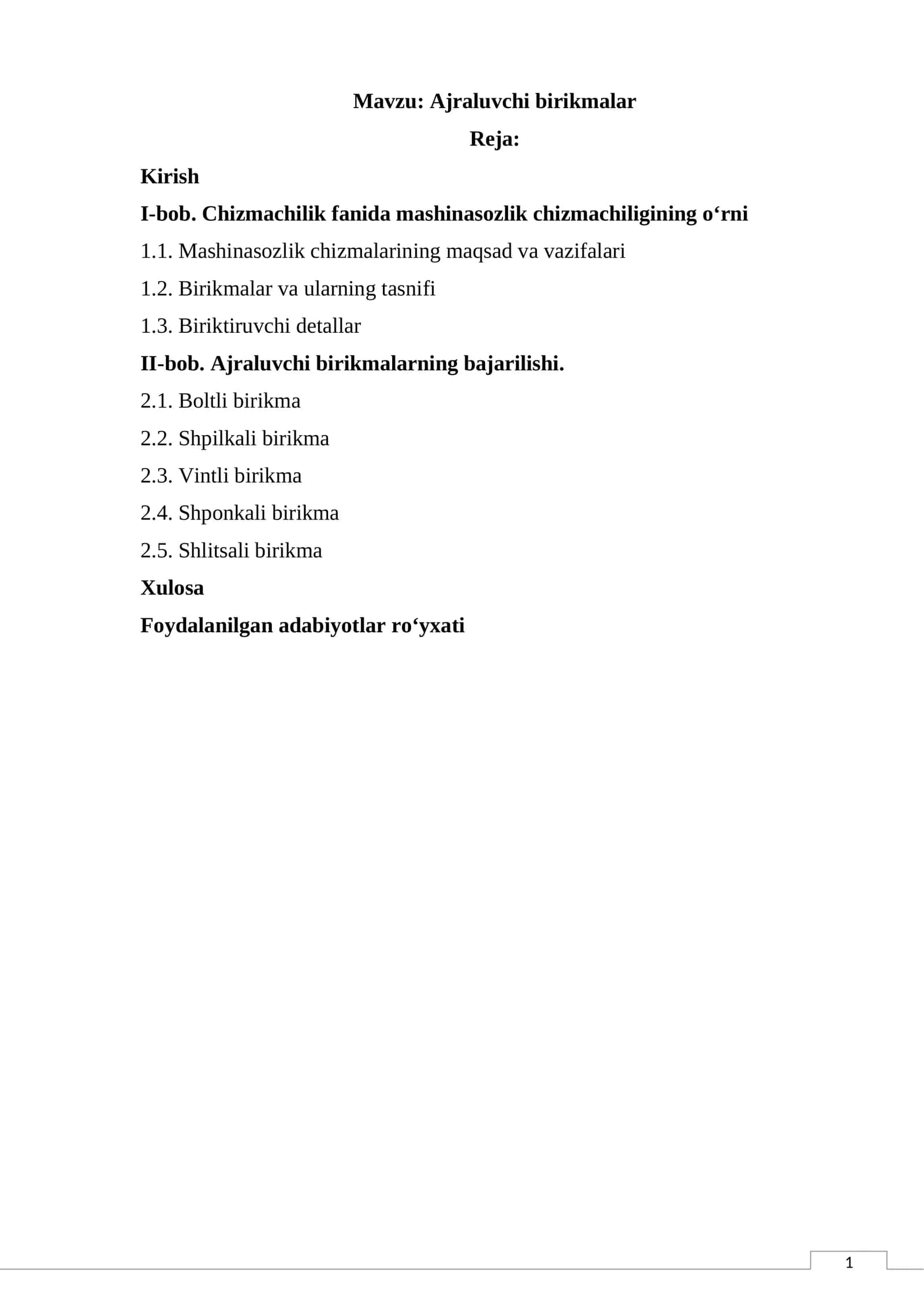 Ajraluvchi birikmalar 1