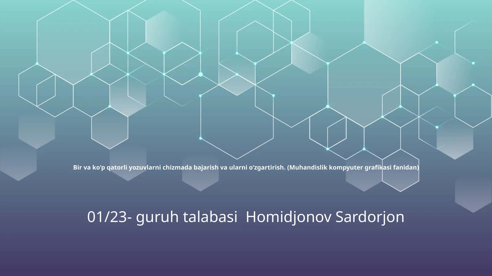 Chizmalarda yozuvlarni chizish va ularni o‘zgartirish 1