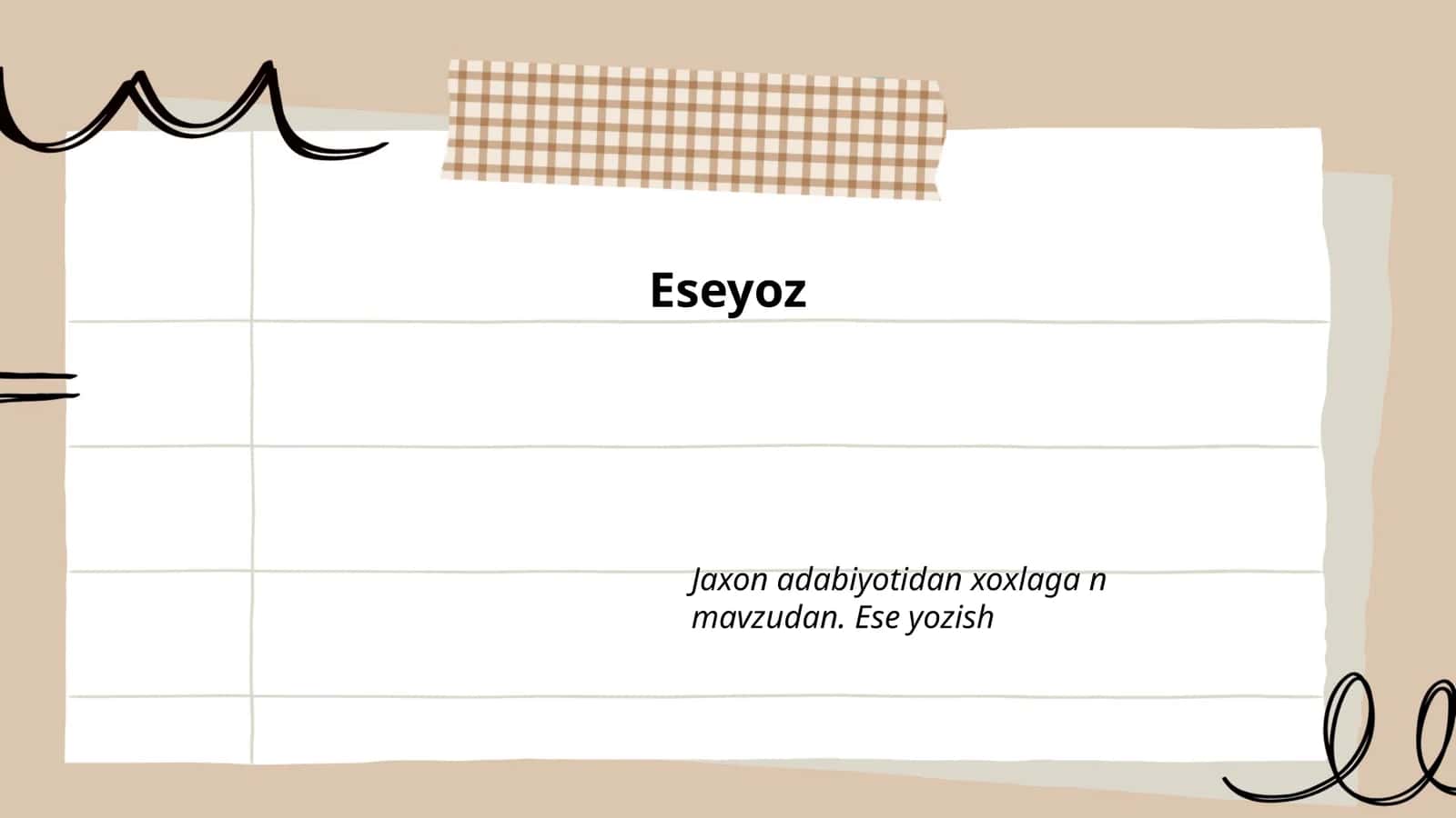 Esse yozish san'ati 1