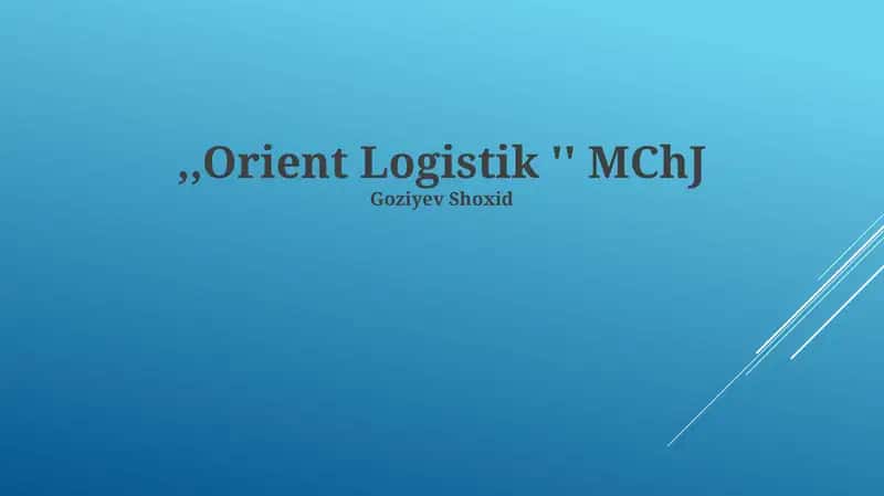 Orient Logistik 1