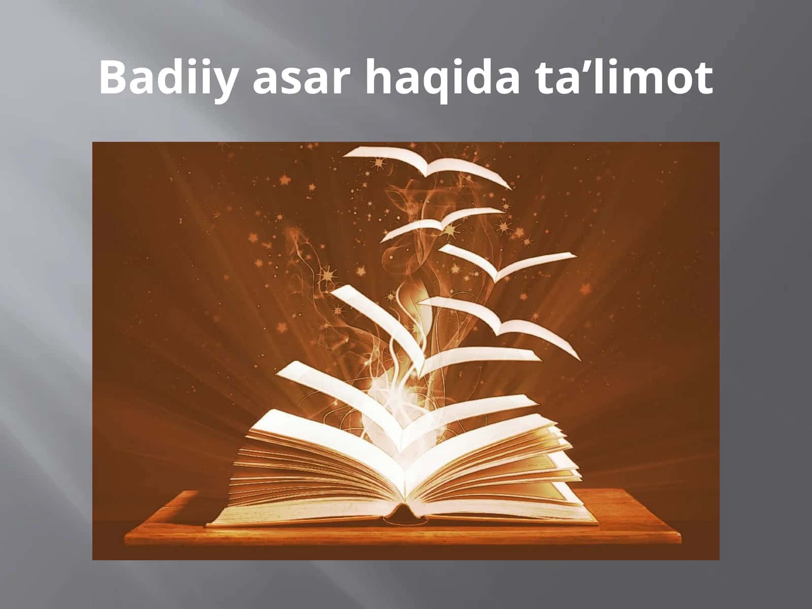 Badiiy asar haqida ta’limot 1