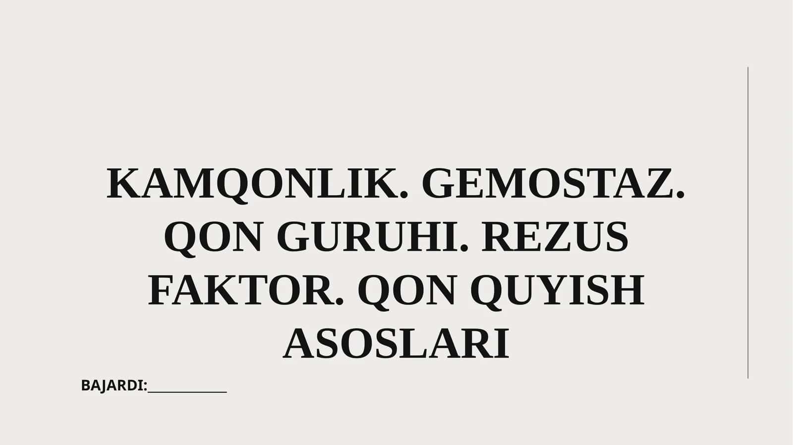 Kamqonlik tushunchasi va turlari 1