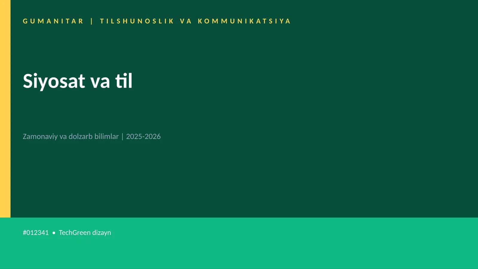 Siyosat va til 1