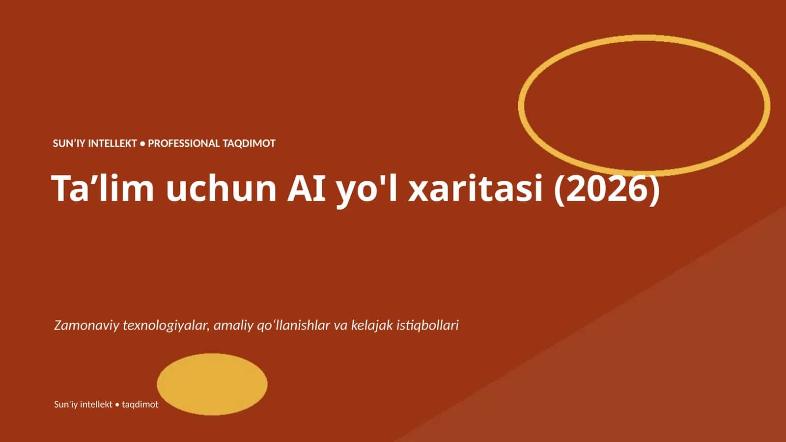 Taʼlim uchun AI yo'l xaritasi (2026) 1