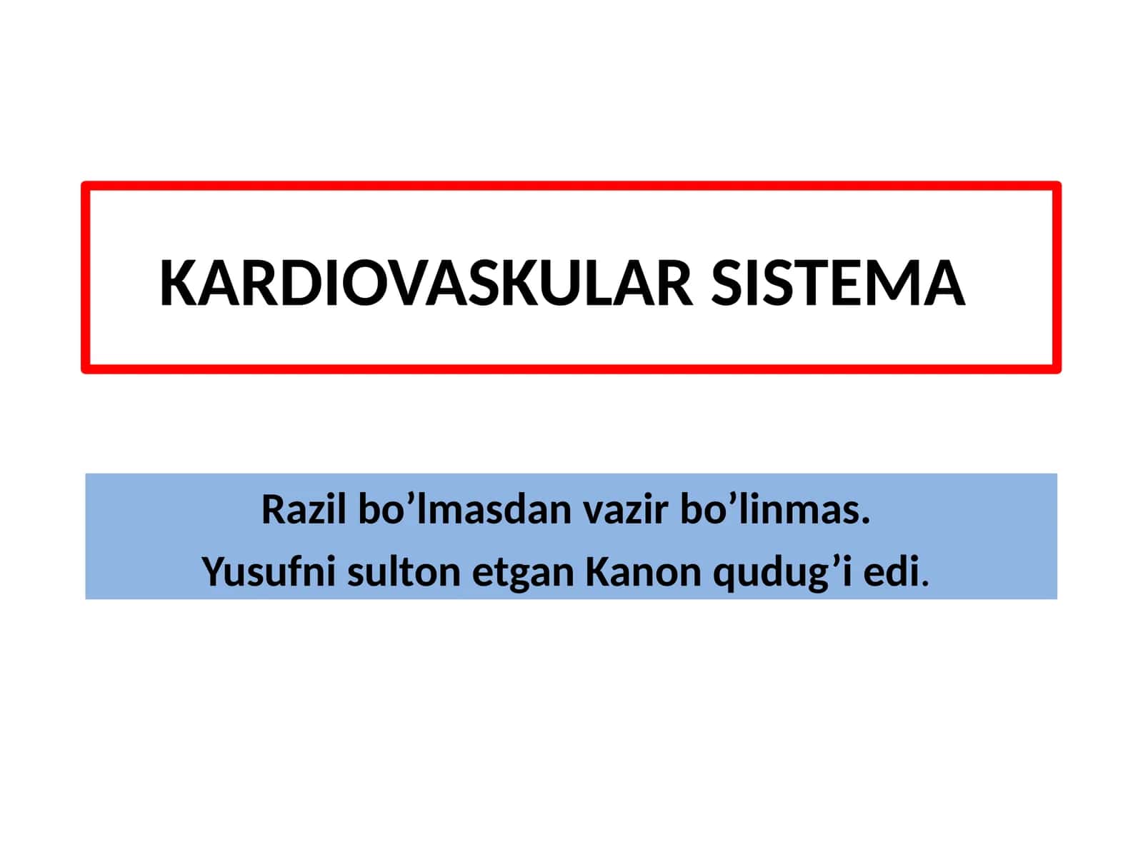 KARDIOVASKULAR SISTEMA 1