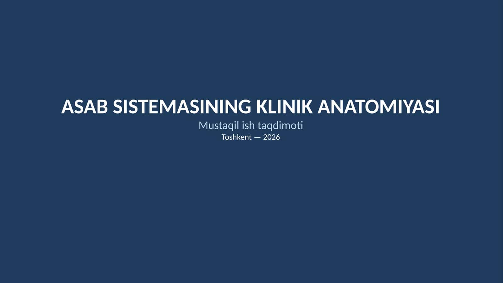 ASAB SISTEMASINING KLINIK ANATOMIYASI 1