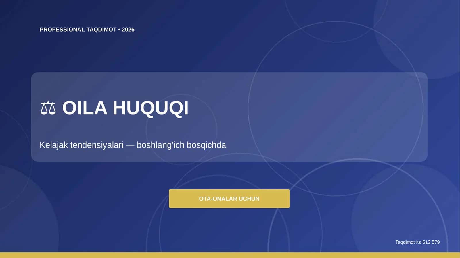 Oila huquqi: kelajak tendensiyalari (boshlang'ich bosqichda) [ota-onalar uchun] 1