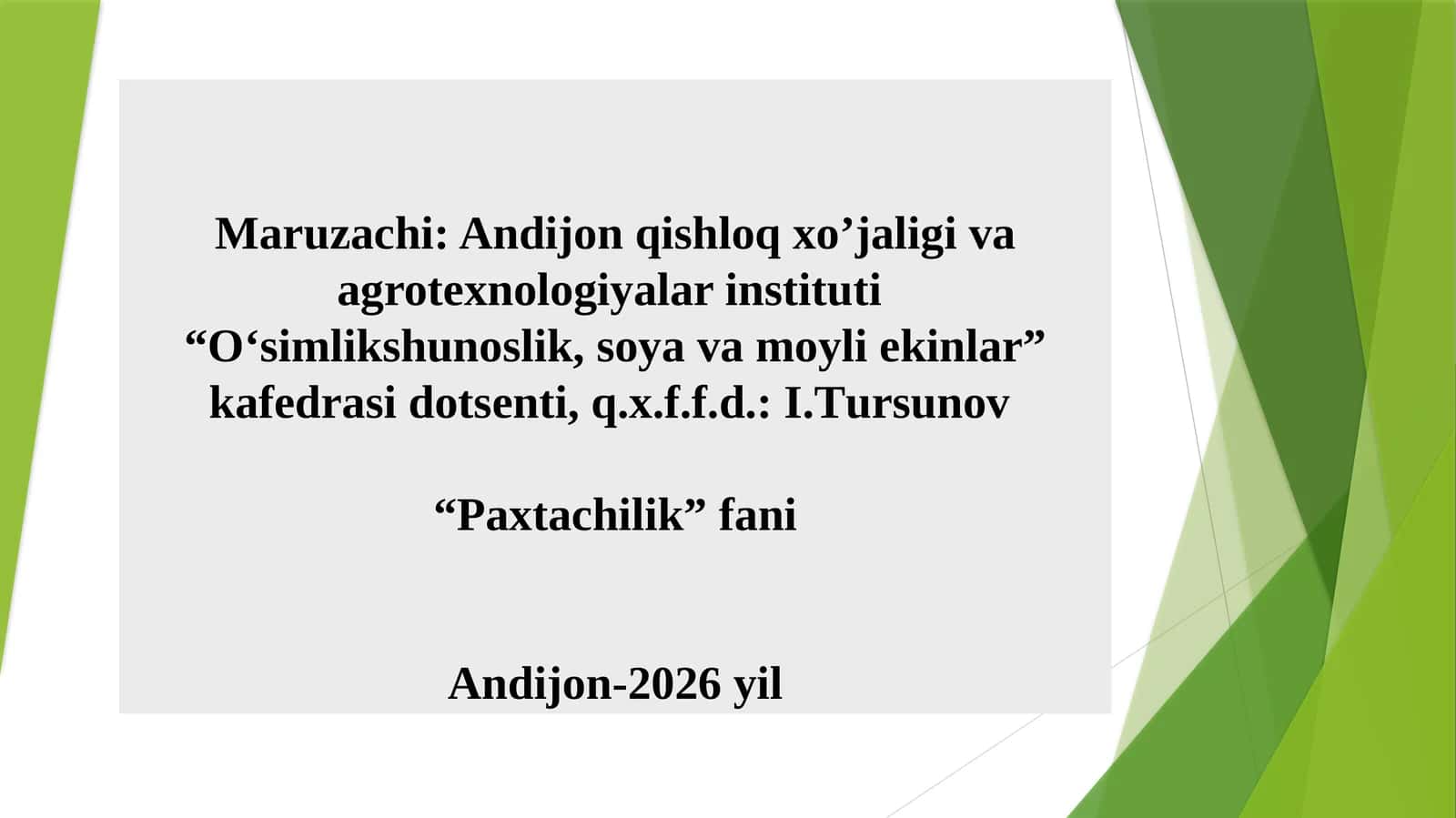 Paxtachilikni xalq xo‘jaligidagi axamiyati 1