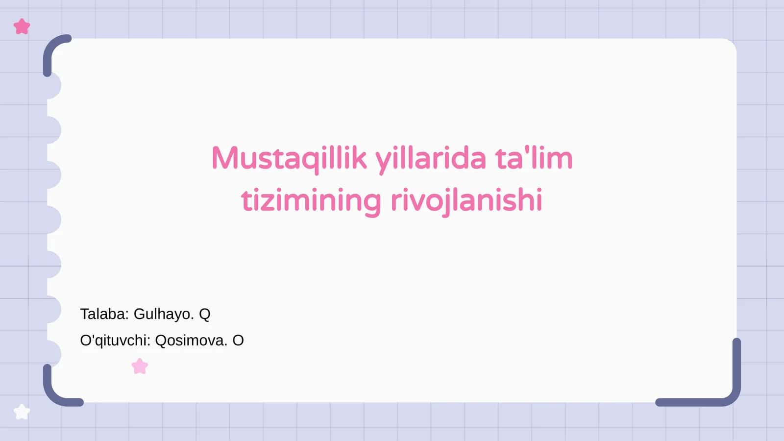 Mustaqillik yillarida ta'lim tizimining rivojlanishi 1