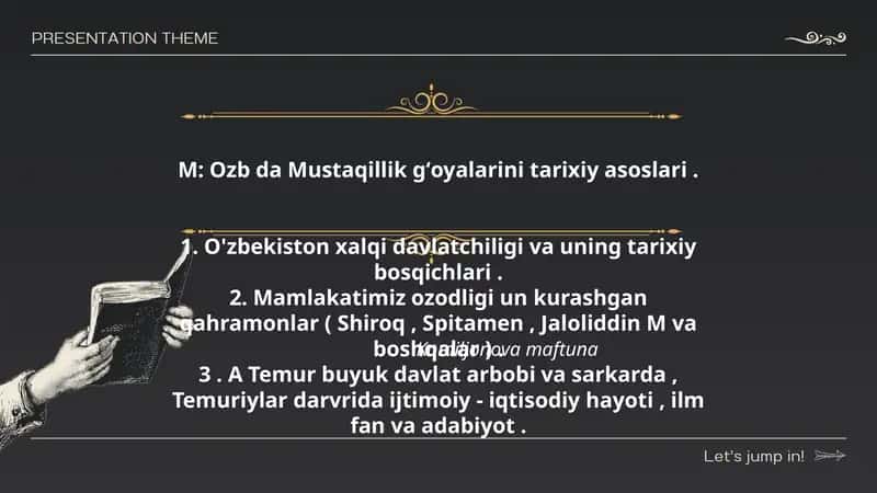 Ozb da Mustaqillik gʻoyalarini tarixiy asoslari 1