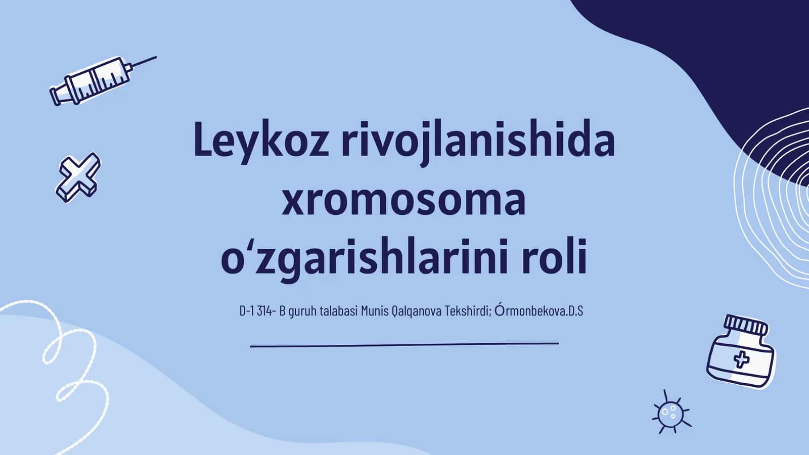 Leykoz rivojlanishida xromosoma oʻzgarishlarini roli 1