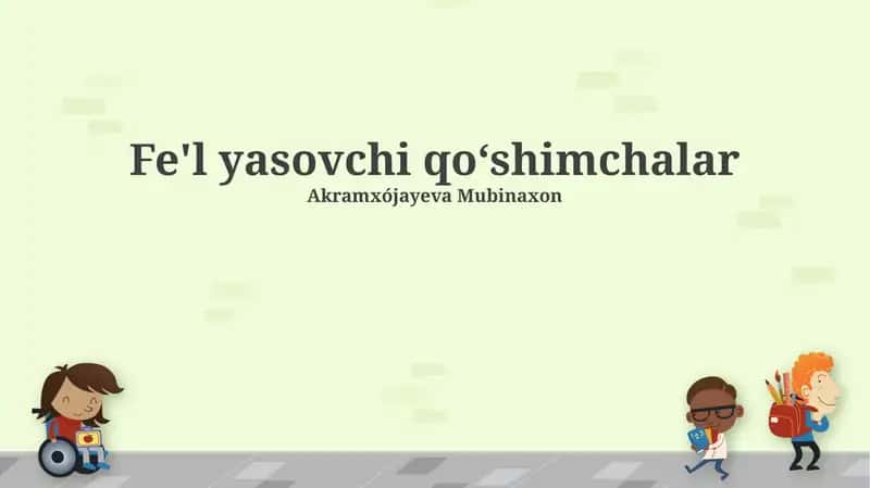 Fe'l yasovchi qoʻshimchalar 1