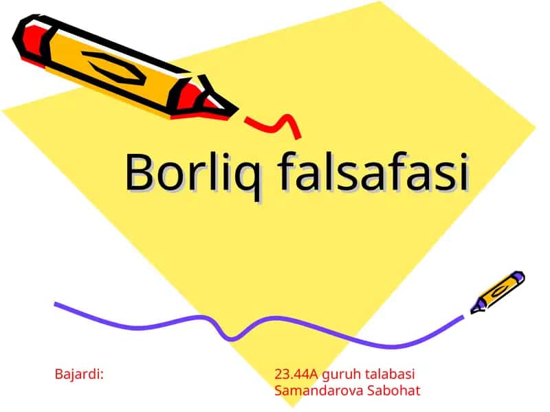 Borliq falsafasi 1